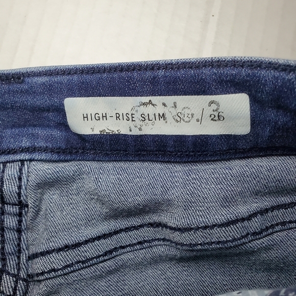 Pilcro and the Letterpress By Anthropologie High Rise Slim Jean Shorts Size 26 - Picture 6 of 8